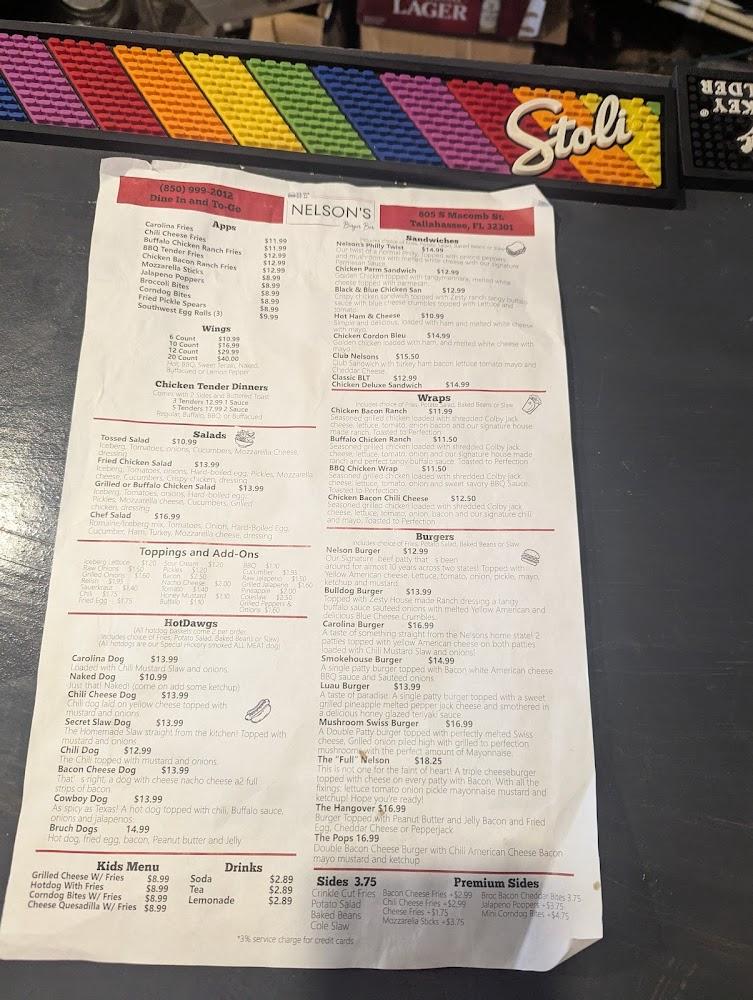 Nelsons BurgerBar Menu image 4